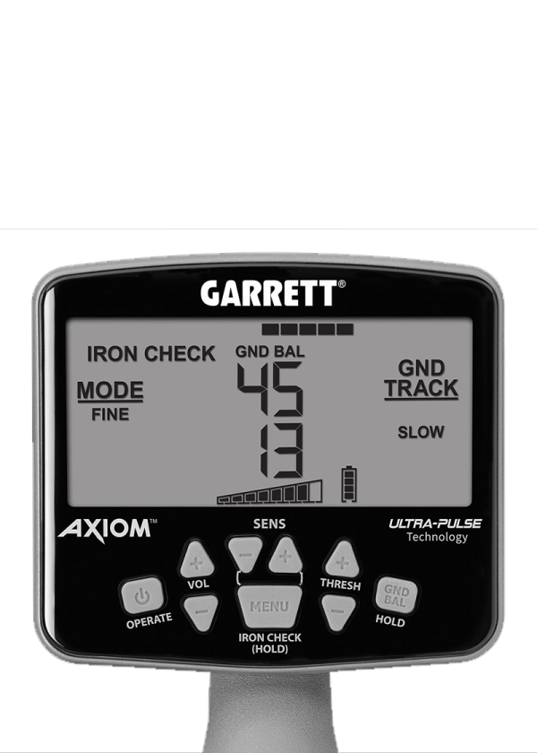 גלאי מתכות מיוחד לזהב GARRETT AXIOM