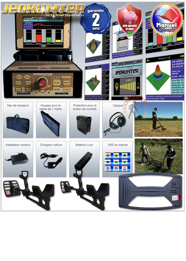סורק קרקע JEOHUNTER DUAL SYSTEM 3D