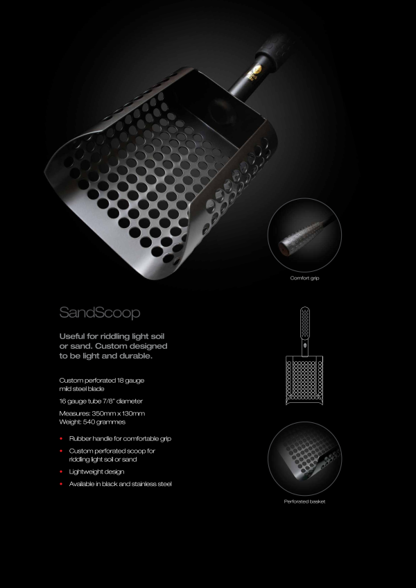 כלי חפירה לגלאי מתכות  SAND SCOOP BLACK ADA מיוצר באנגליה
