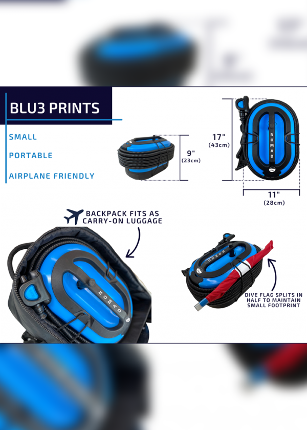⁦ערכת צלילה ניידת Nomad BLU3 עד ל 9 מטרים⁩ – תמונה ⁦3⁩