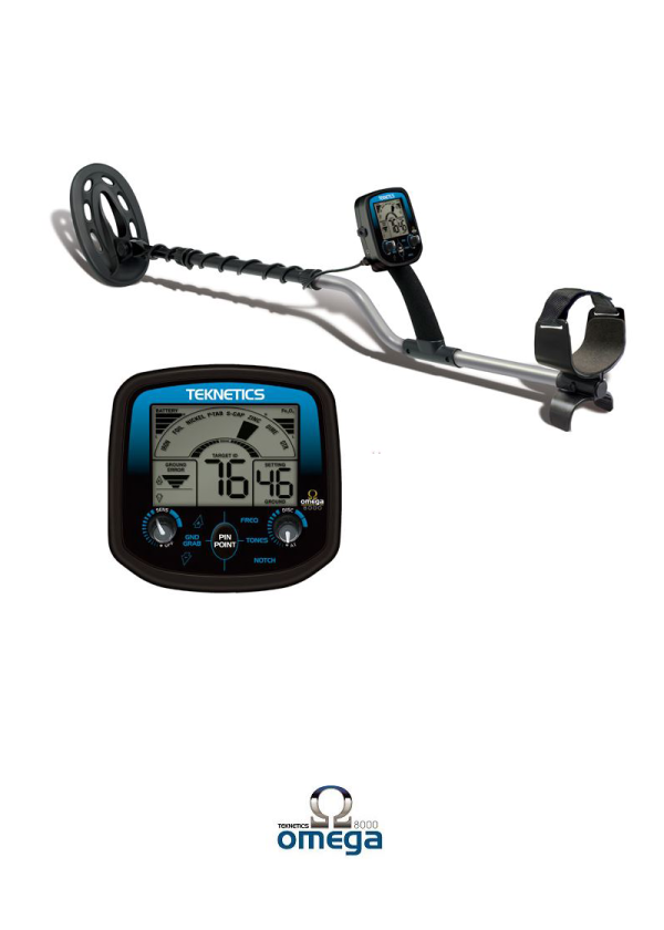 גלאי מתכות TEKNETICS OMEGA 8000 עם צלחת 11"