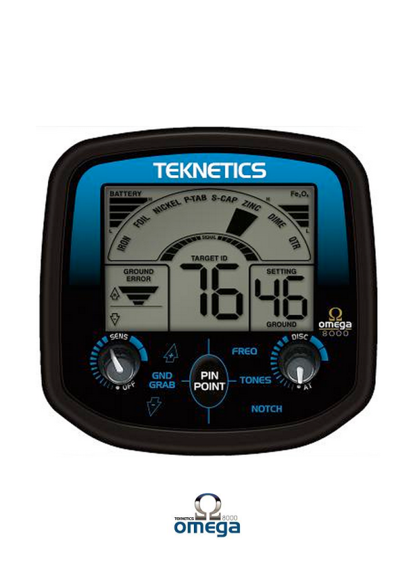 ⁦גלאי מתכות TEKNETICS OMEGA 8000 עם צלחת 11"⁩ – תמונה ⁦4⁩