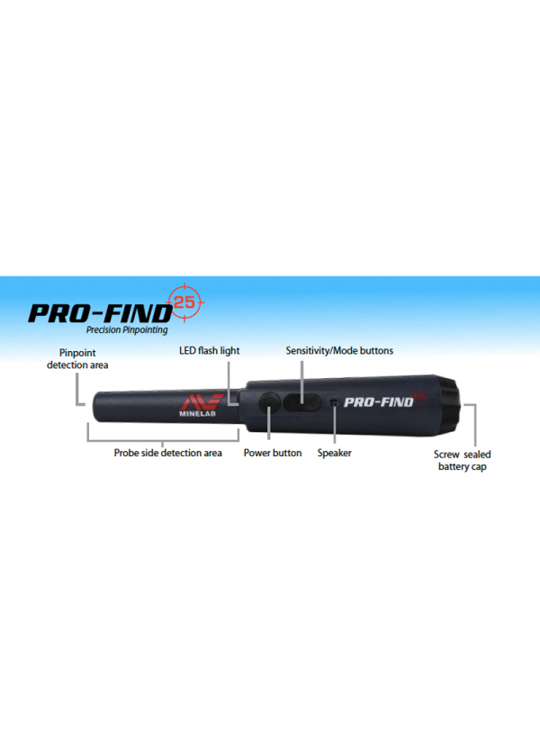 ⁦גלאי מצביע pinpointer מיינלאב pro find25⁩ – תמונה ⁦3⁩